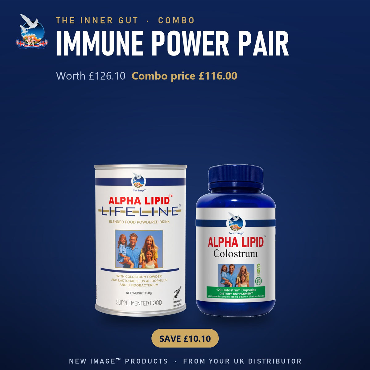 Immune Power Pair: Lifeline and Colostrum capsules