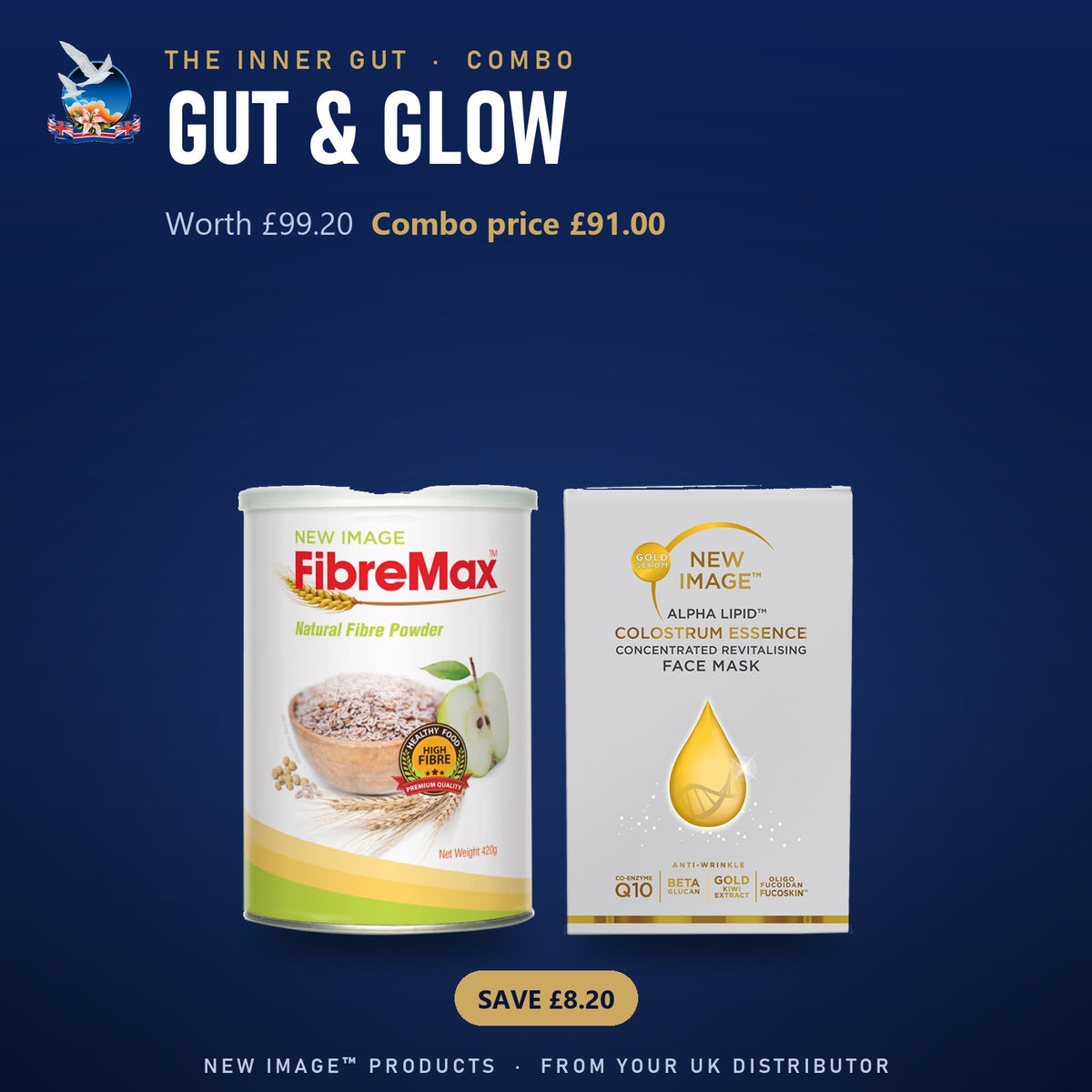 Gut and Glow: FibreMax and Colostrum Essence Face Mask
