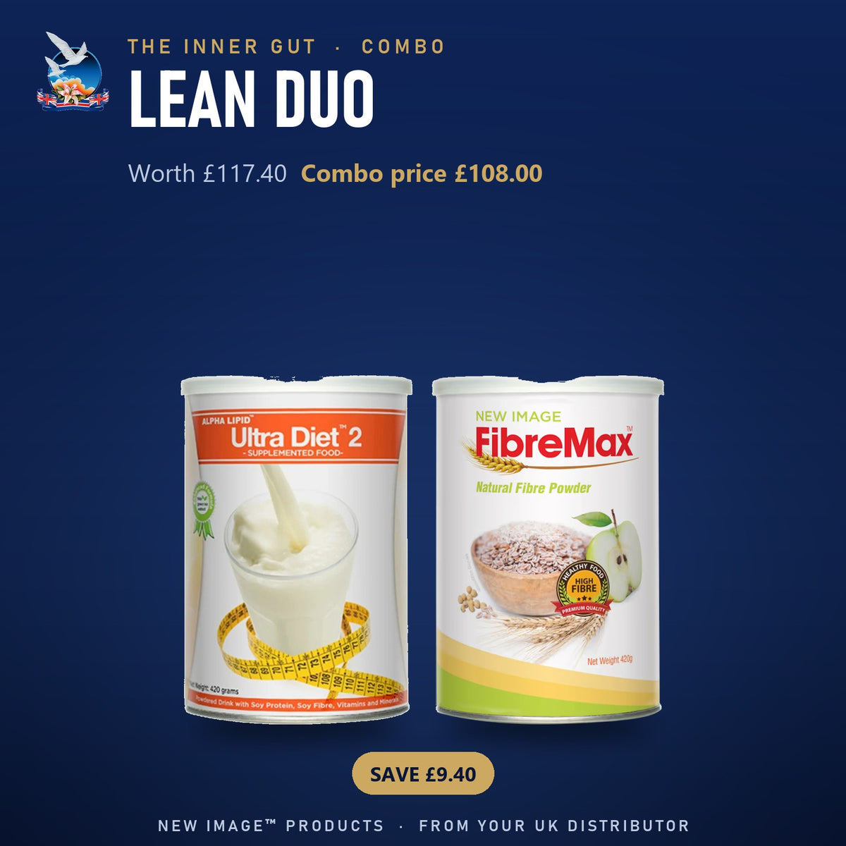 Lean Duo: Ultra Diet 2 and FibreMax